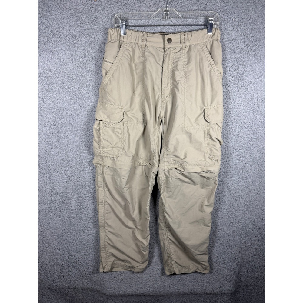 REI Sahara Mens Tan Convertible Cargo Hiking Pants Zip Off Shorts Size M 28L